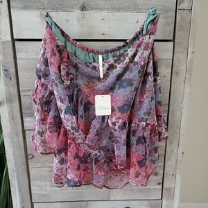 Free People Multicolor Floral Skirt